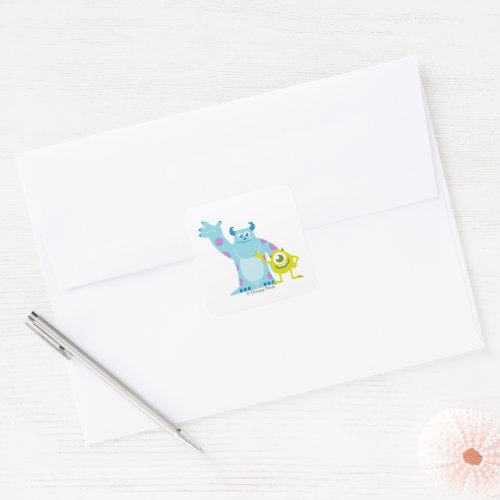 Monsters Inc Baby Shower Square Sticker