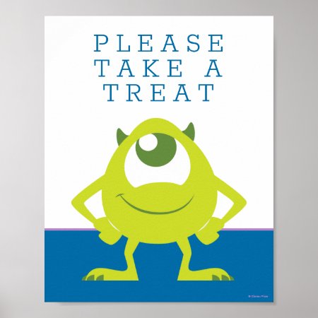 Monsters Inc. Baby Shower Take A Treat Poster