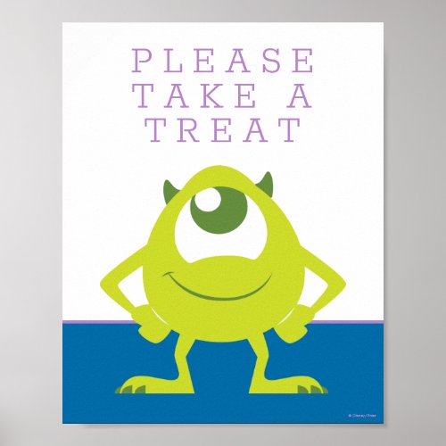 Monsters Inc Baby Shower Take A Treat Poster
