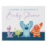 Monsters Inc. Baby Shower Welcome Faux Canvas Print at Zazzle