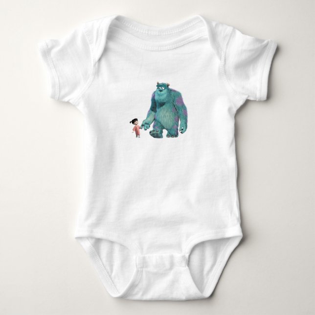 Monsters Inc. Boo And Sulley walking Baby Bodysuit (Front)
