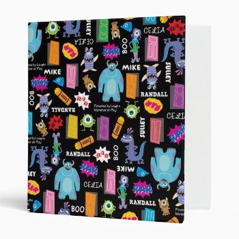 Monsters  Inc. | Character Pattern 3 Ring Binder by disneypixarmonsters at Zazzle