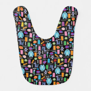 Monsters, Inc. Character Pattern Baby Bib