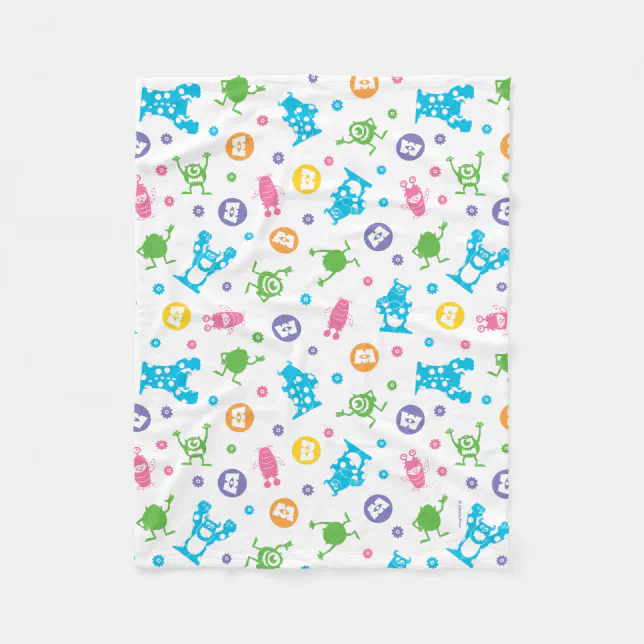 Monsters Inc. Character Pattern Mania Fleece Blanket Zazzle