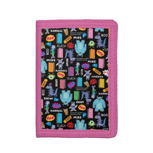 Monsters, Inc. Character Pattern Tri-fold Wallet