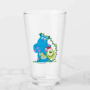 Monsters Inc. Christmas - Sulley & Mike Glass