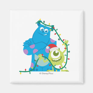 Monsters Inc. Christmas - Sulley & Mike Magnet