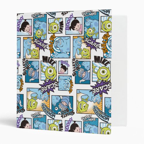 Monsters Inc  Comic Pattern Mania 3 Ring Binder