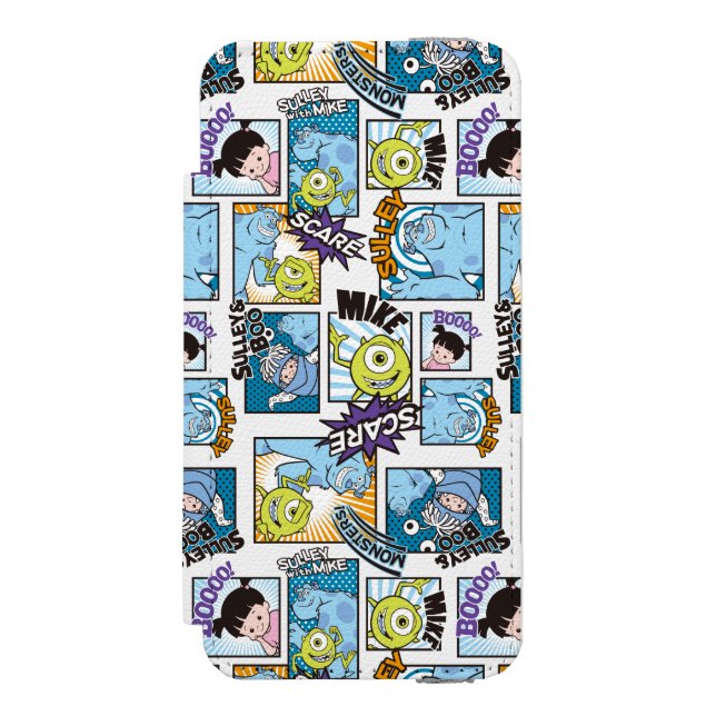 Monsters, Inc. | Comic Pattern Mania Incipio iPhone Wallet Case (Folio Front)