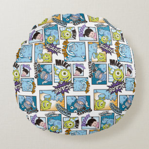 Monsters, Inc. Comic Pattern Mania Round Pillow