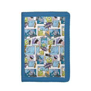 Monsters, Inc. Comic Pattern Mania Trifold Wallet
