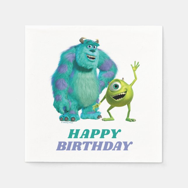 Monsters Inc. Happy Birthday Napkins (Front)