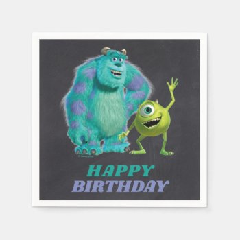 Monsters Inc. Happy Birthday Napkins by disneypixarmonsters at Zazzle
