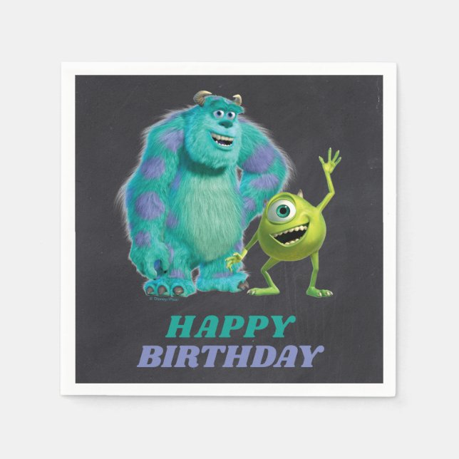 Monsters Inc. Happy Birthday Napkins (Front)
