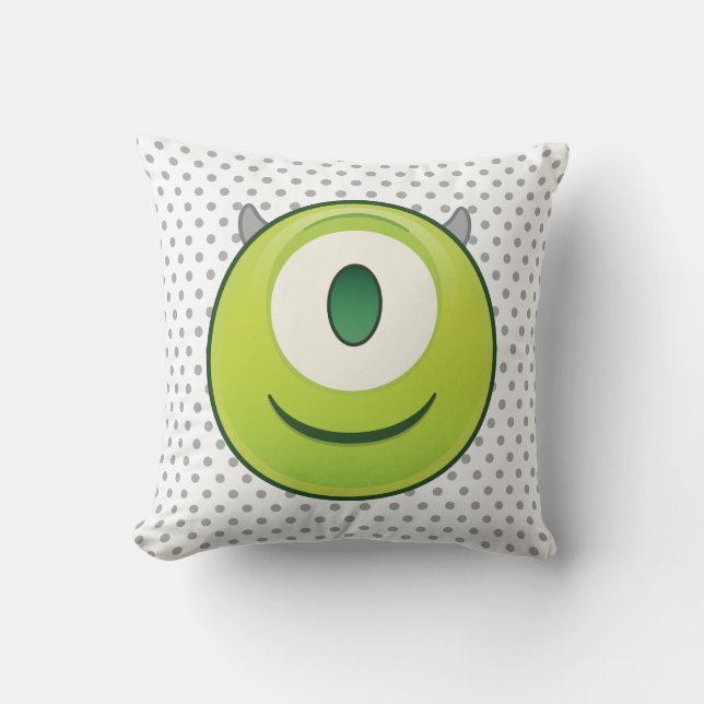 Monsters, Inc. | Mike Emoji Throw Pillow (Front)