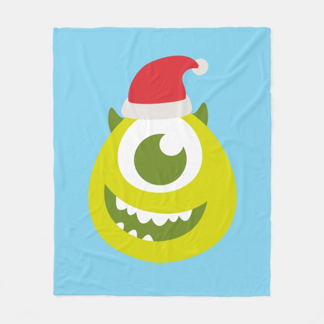 Monsters Inc. | Mike in Santa Hat Fleece Blanket (Front)