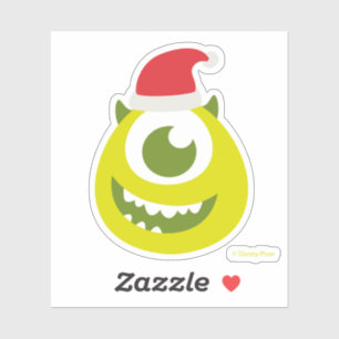 Monsters Inc. Mike in Santa Hat Sticker