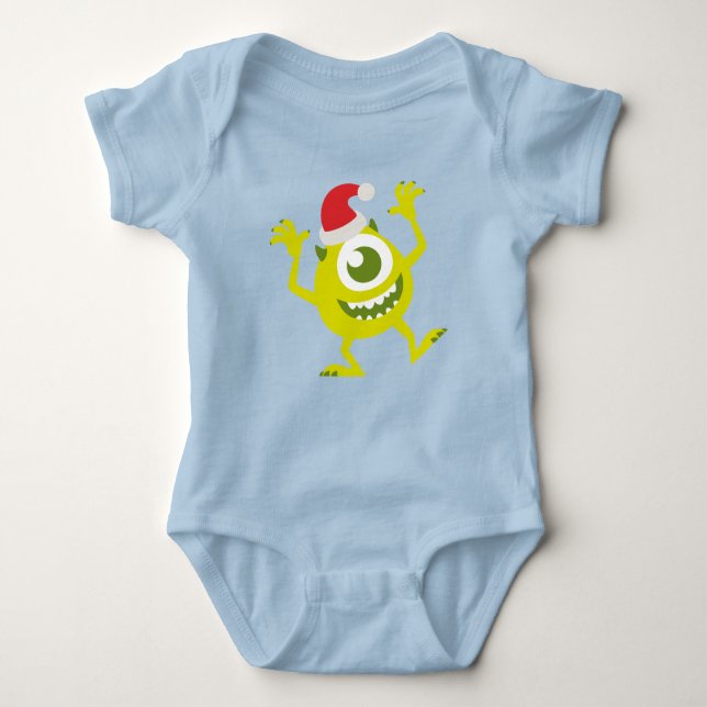 Monsters Inc. | Mike Santa Claus Dance Baby Bodysuit (Front)