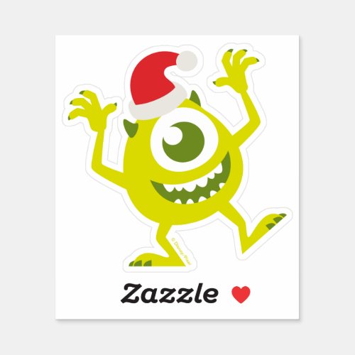 Monsters Inc  Mike Santa Claus Dance Sticker