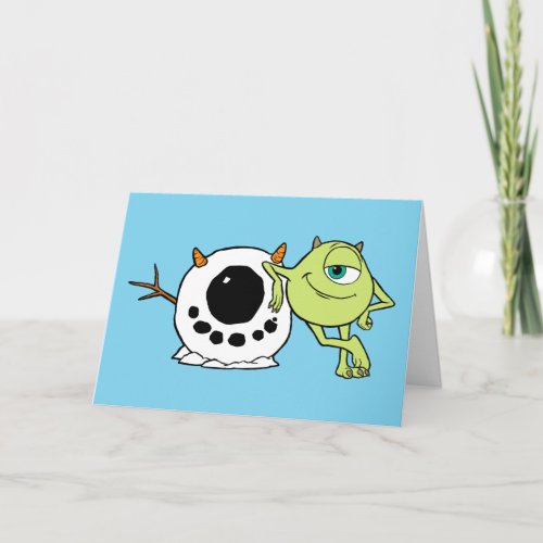 Monsters Inc  Mike  Snowman Card