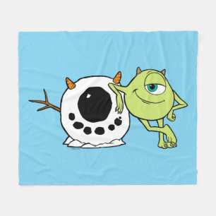 Monsters Inc. Mike & Snowman Fleece Blanket