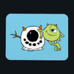 Monsters Inc. | Mike & Snowman Magnet<br><div class="desc">Check out this fun Monsters,  Inc. Christmas design featuring Mike.</div>