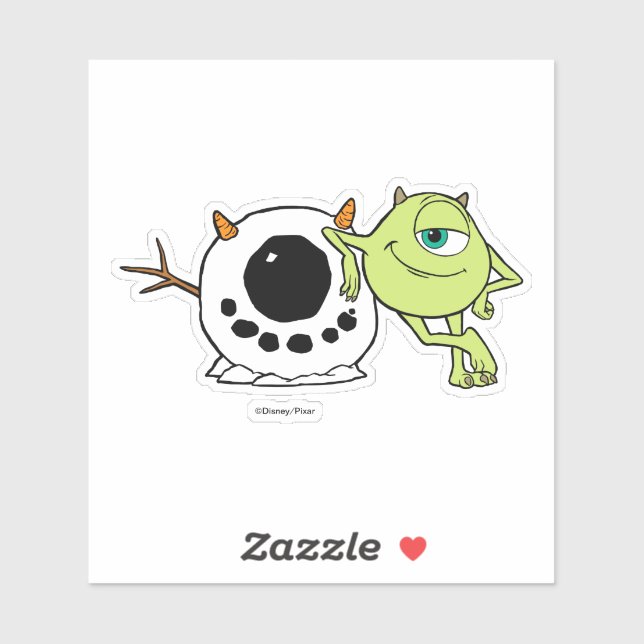 Monsters Inc. | Mike & Snowman Sticker (Sheet)