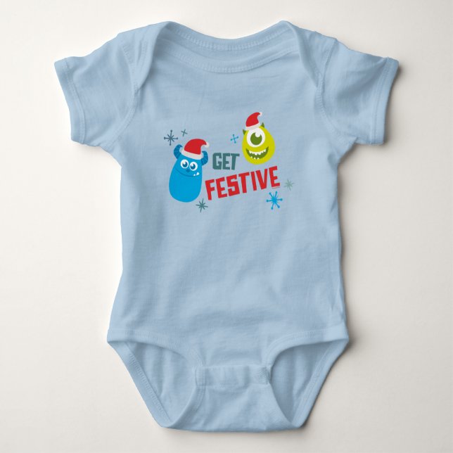 Monsters Inc. | Mike & Sulley Get Festive Baby Bodysuit (Front)