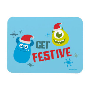 Monsters Inc. Mike & Sulley Get Festive Magnet