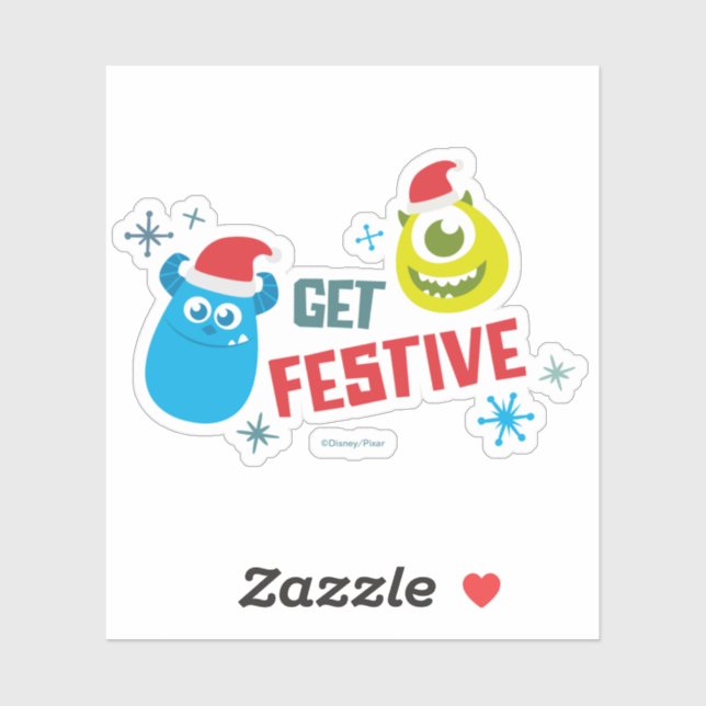 Monsters Inc. | Mike & Sulley Get Festive Sticker (Sheet)