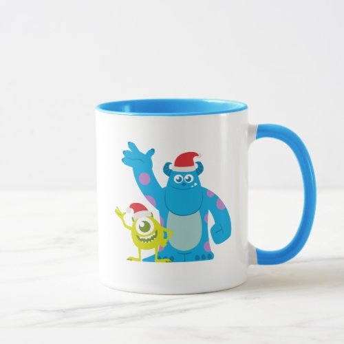 Monsters Inc  Mike  Sulley Santa Claus Wave Mug