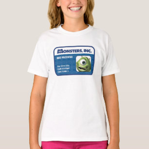 Monsters Inc. Mike Wazowski employee ID card T-Shirt