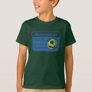 Monsters Inc. Mike Wazowski employee ID card T-Shirt