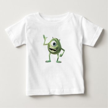 Monsters  Inc.'s Mike Waving Disney Baby T-shirt by disneypixarmonsters at Zazzle