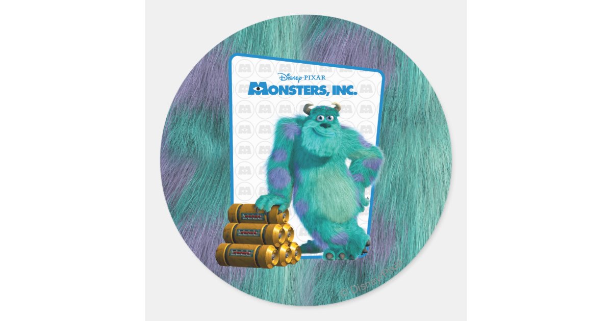 Sully Window Sticker Monsters, Inc. Sulley Classic Round Sticker | Zazzle