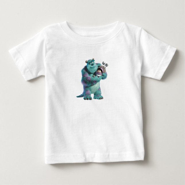 Monsters Inc Sulley holding Boo in costume in arms Baby T-Shirt (Front)