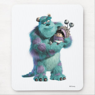 Monsters Inc Sulley holding Boo in costume in arms Mouse Pad