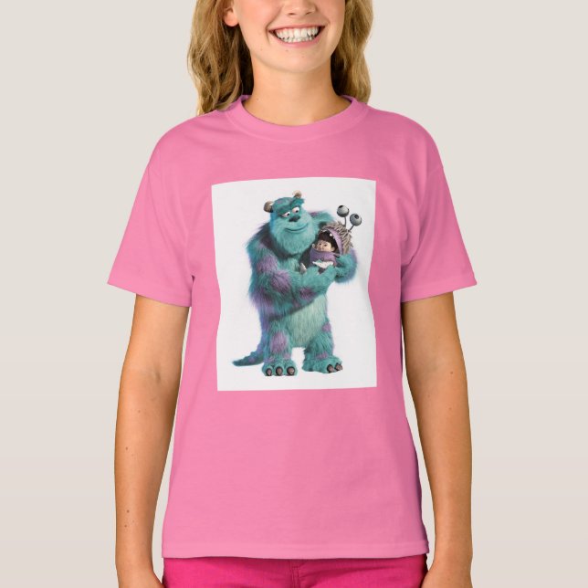 Monsters Inc Sulley holding Boo in costume in arms T-Shirt (Front)