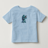 Monsters Inc Sulley holding Boo in costume in arms