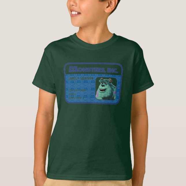 Monsters Inc. Sulley ID card T-Shirt (Front)