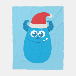 Monsters Inc. Sulley Santa Hat Smile Fleece Blanket