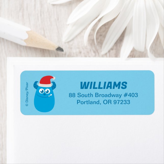 Monsters Inc. | Sulley Santa Hat Smile Label (Insitu)
