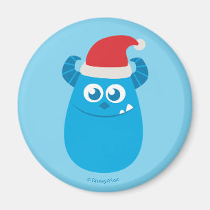 Monsters Inc. Sulley Santa Hat Smile Magnet