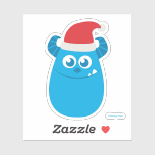 Monsters Inc. Sulley Santa Hat Smile Sticker