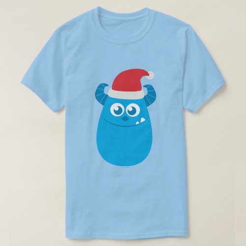 Monsters Inc  Sulley Santa Hat Smile T_Shirt