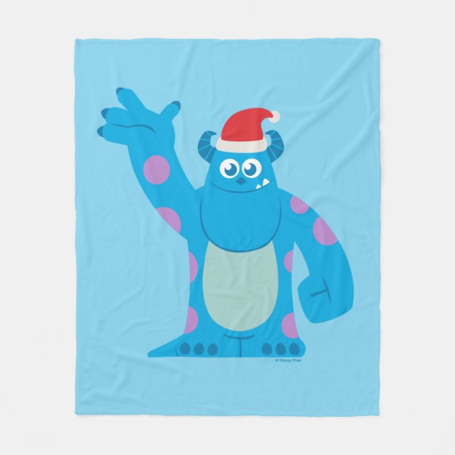 Monsters Inc. | Sulley Santa Hat Wave Fleece Blanket (Front)