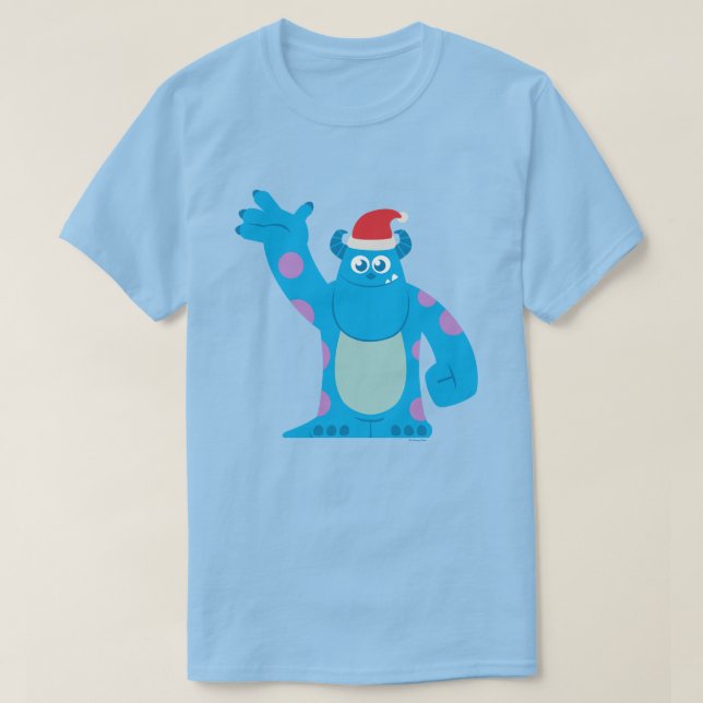 Monsters Inc. | Sulley Santa Hat Wave T-Shirt (Design Front)
