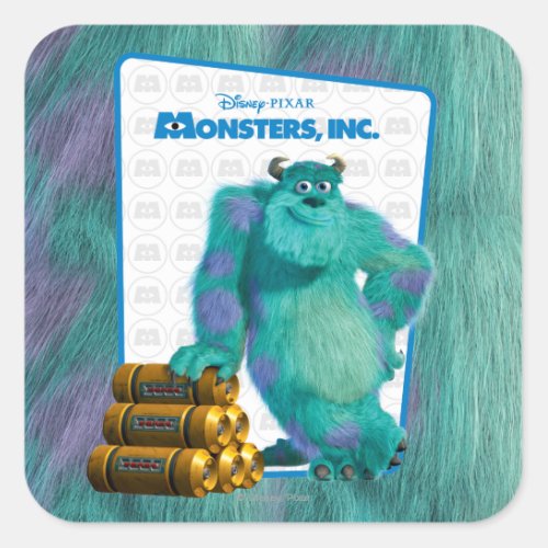 Monsters Inc Sulley Square Sticker