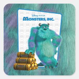 Monsters, Inc. Sulley Square Sticker