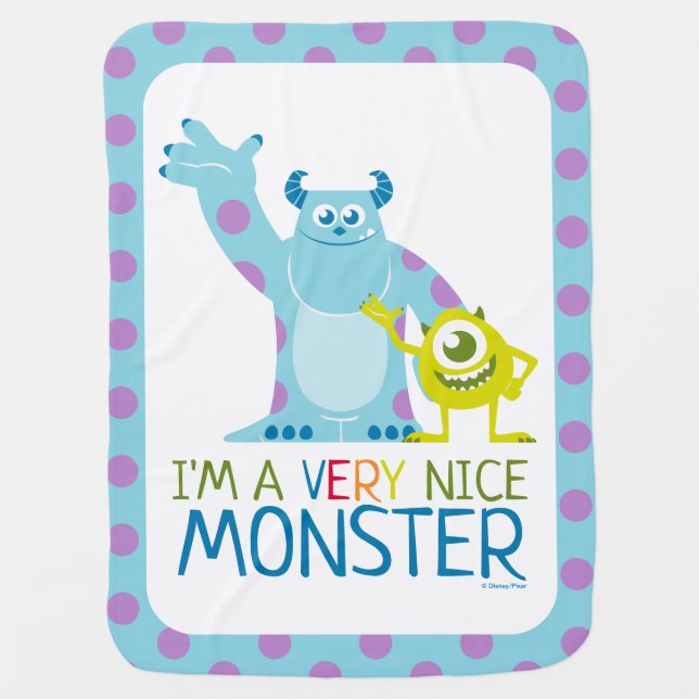 Monsters Inc. Very Nice Monster Baby Blanket (Front)